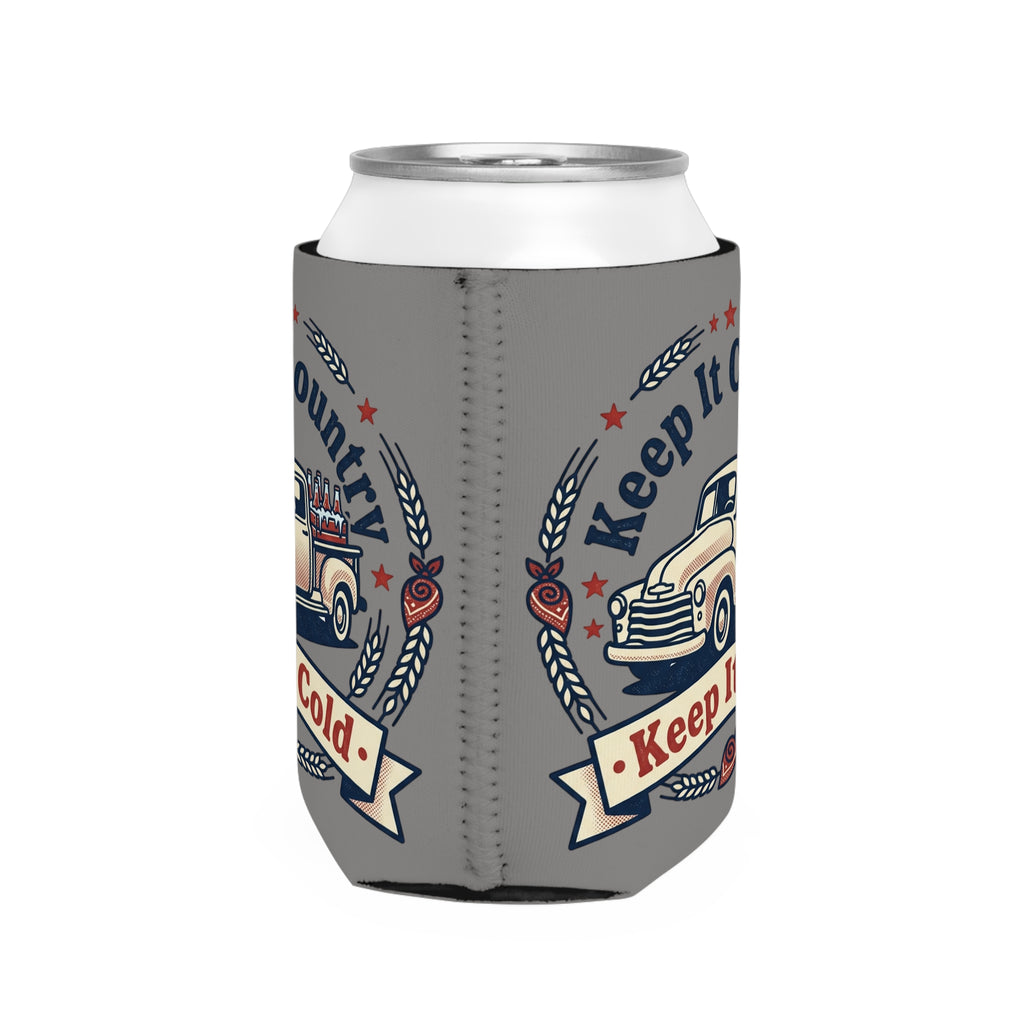 Keep It Country Can Cooler Sleeve - Retro Pickup Truck "Keep It Cold" Beverage Koozie