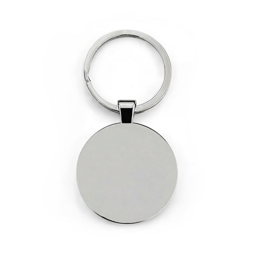 Country Life Round Stainless Steel Keychain – Rustic Farm Animals Design