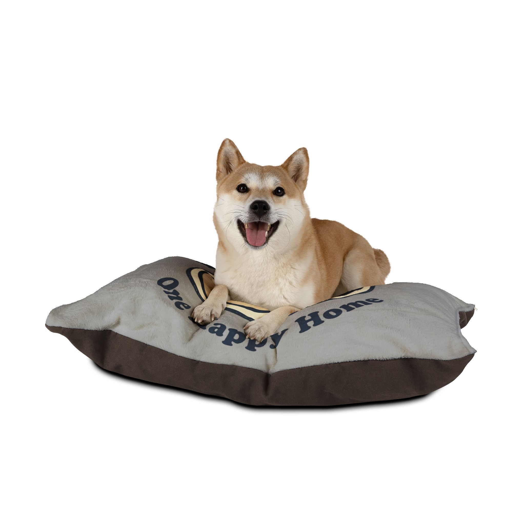 Pet Bed — "Four Paws, One Happy Home" Cozy Plush Dog & Cat Bed