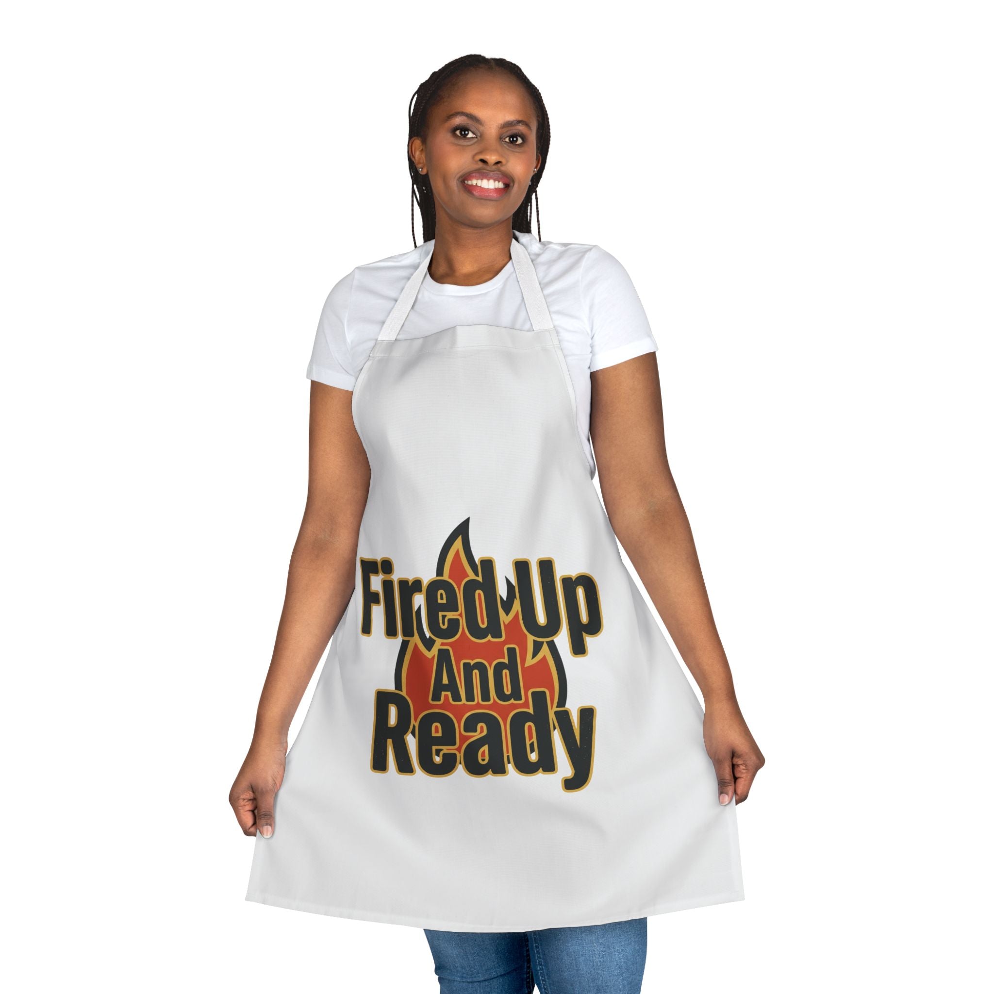 Fire'd Up And Ready Apron — BBQ & Grilling Chef Apron