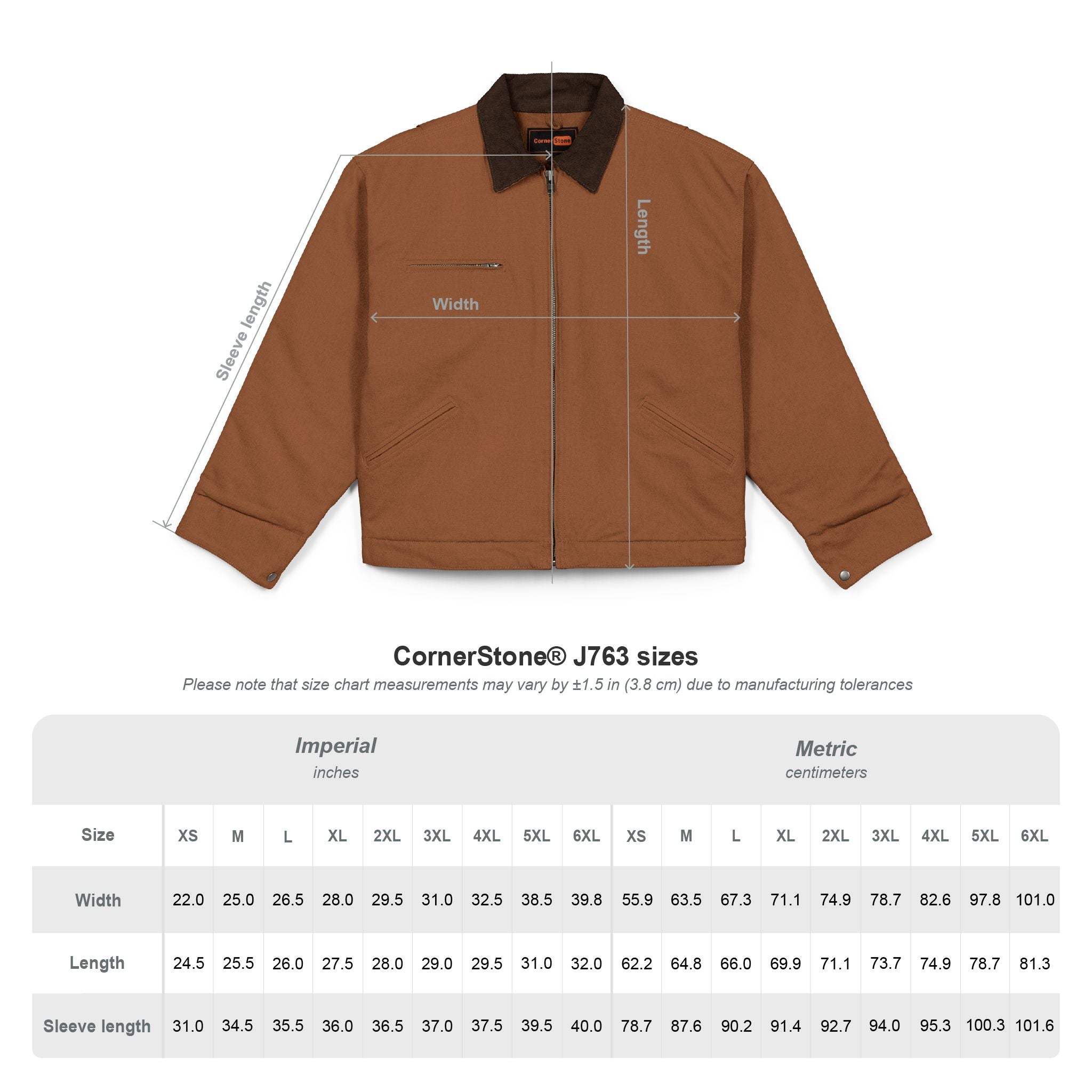 Work Jacket — Heavy-Duty Duck Cloth Jacket with our Beautiful Country stamp