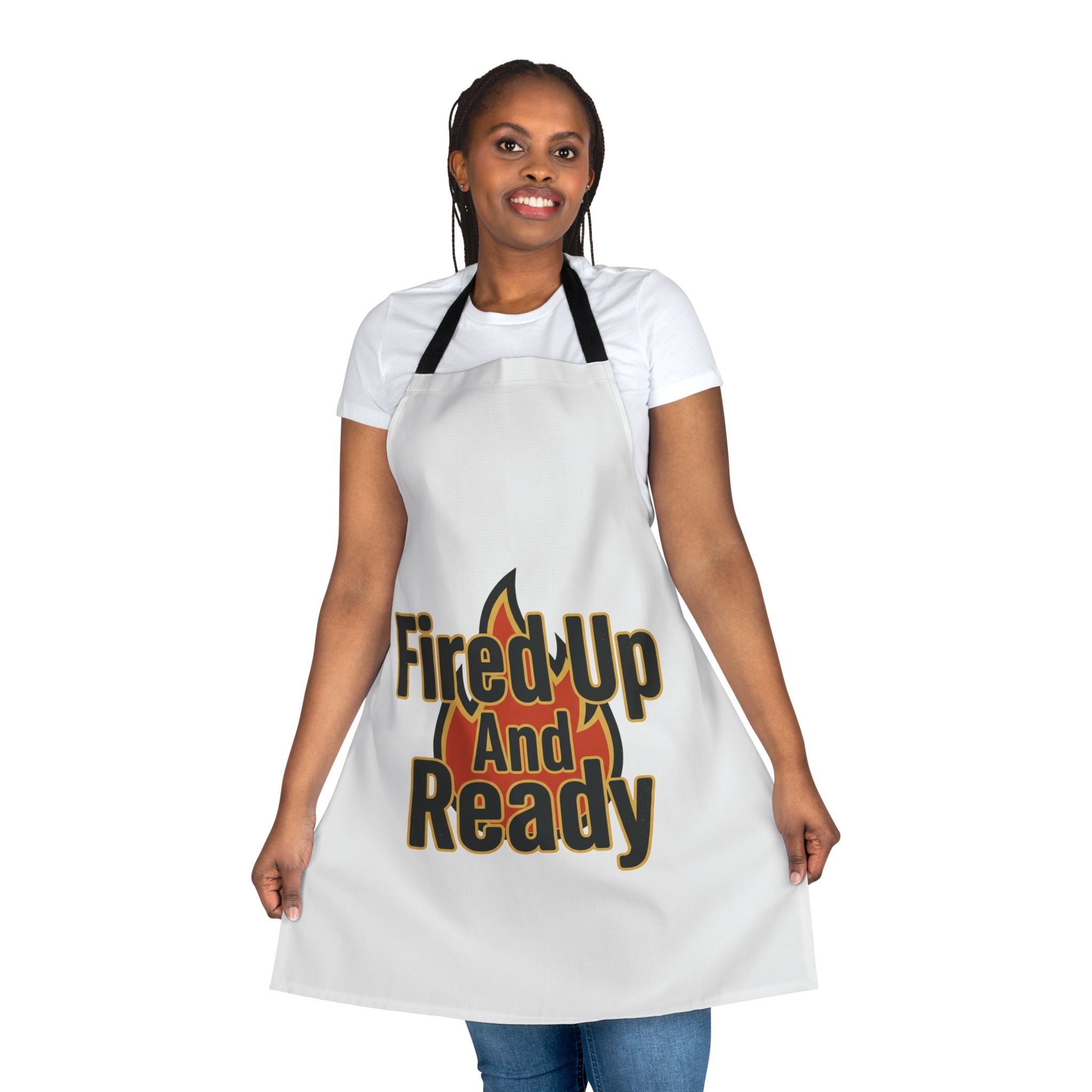 Fire'd Up And Ready Apron — BBQ & Grilling Chef Apron
