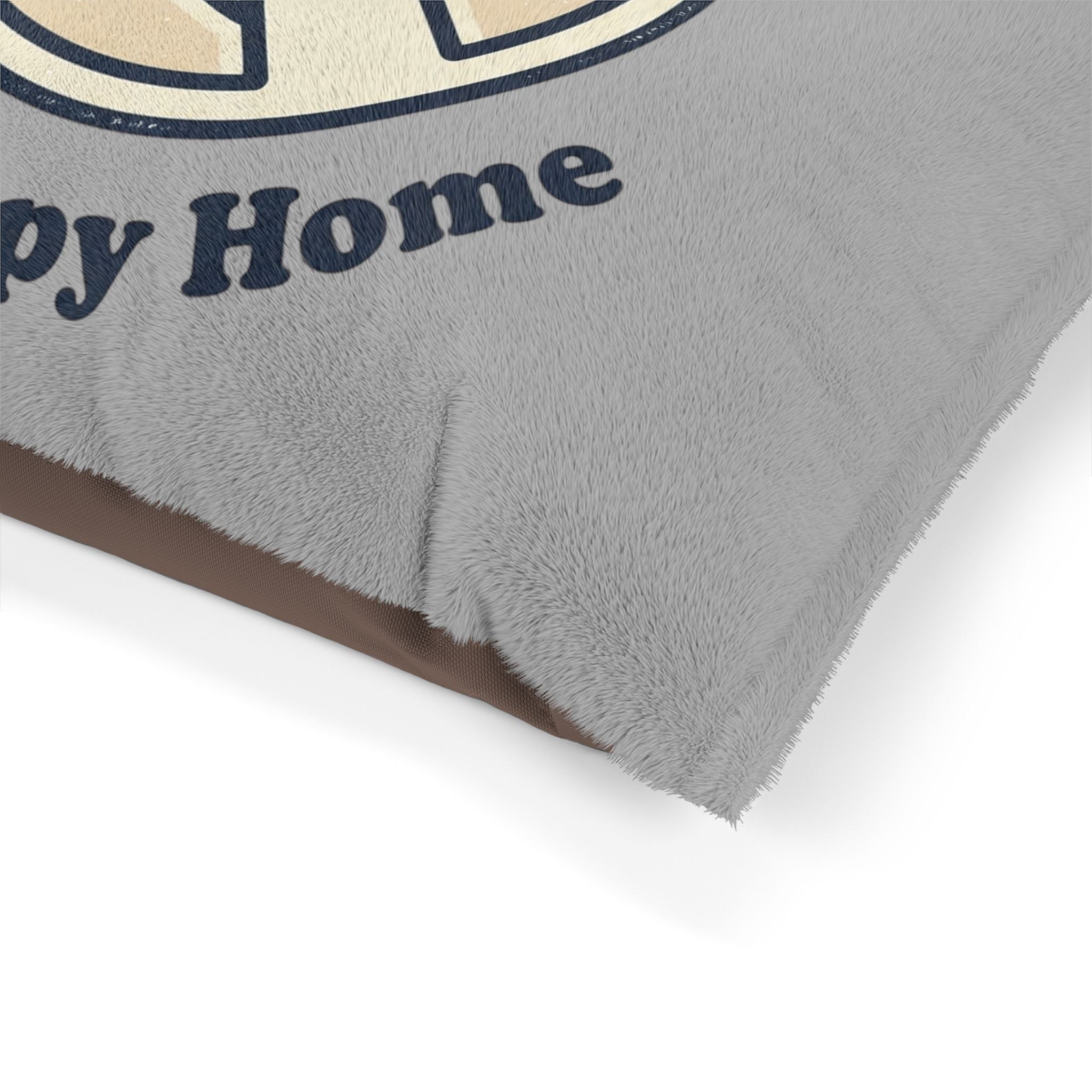 Pet Bed — "Four Paws, One Happy Home" Cozy Plush Dog & Cat Bed