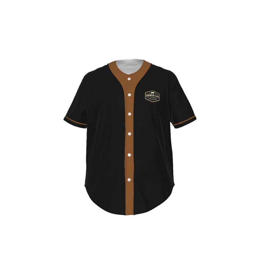 All-Over Print Men's Short Sleeve Baseball Jersey With Pinstripes