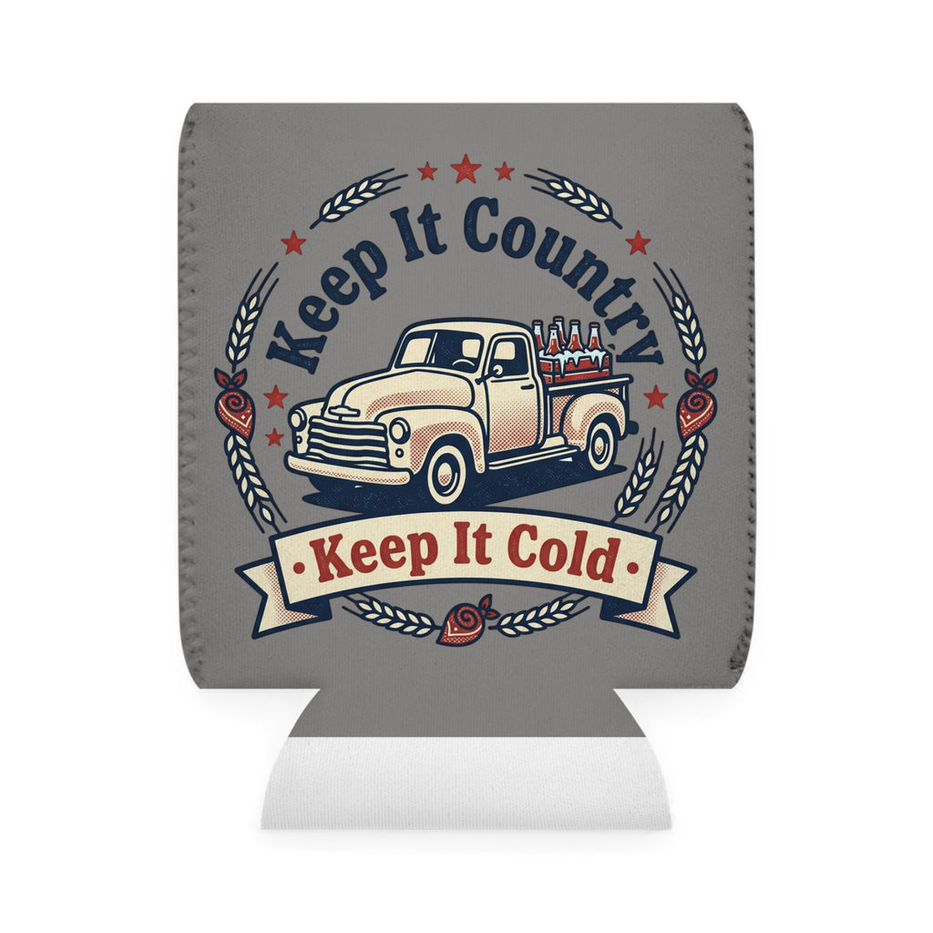 Keep It Country Can Cooler Sleeve - Retro Pickup Truck "Keep It Cold" Beverage Koozie