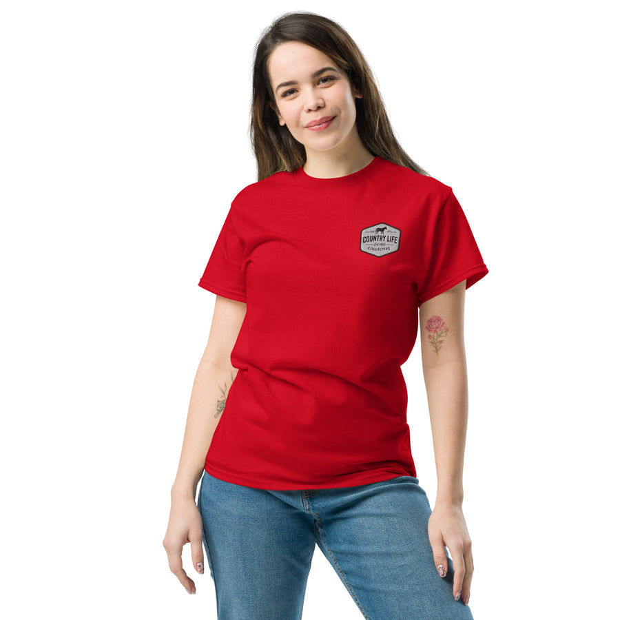 Embroidered country life tee